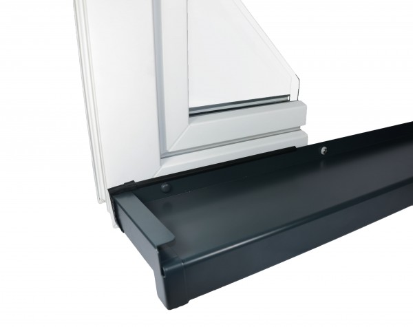 Aluminium Fensterbank anthrazit RAL 7016 inkl. Antidröhnband